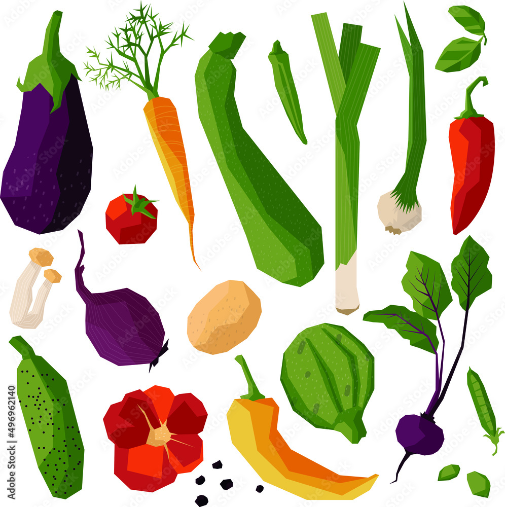 set of vegetables