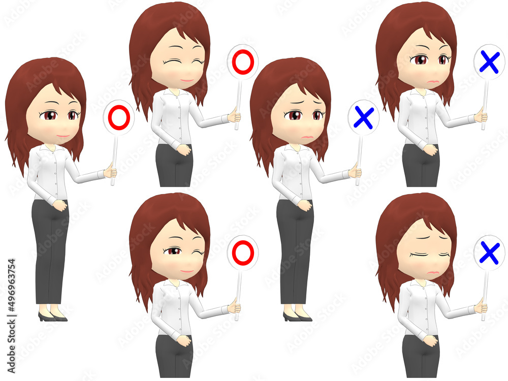 [OK NG B] Woman shirts wavy hair oblique angle