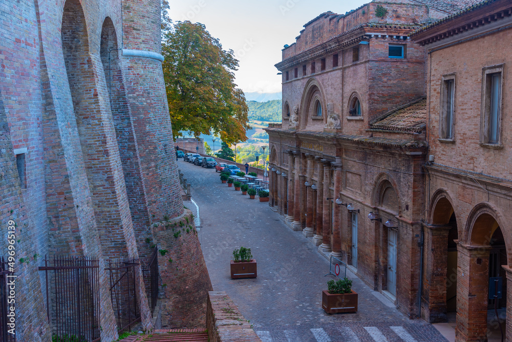Φωτογραφία Teatro Raffaello Sanzio in the old town of Urbino in Italy