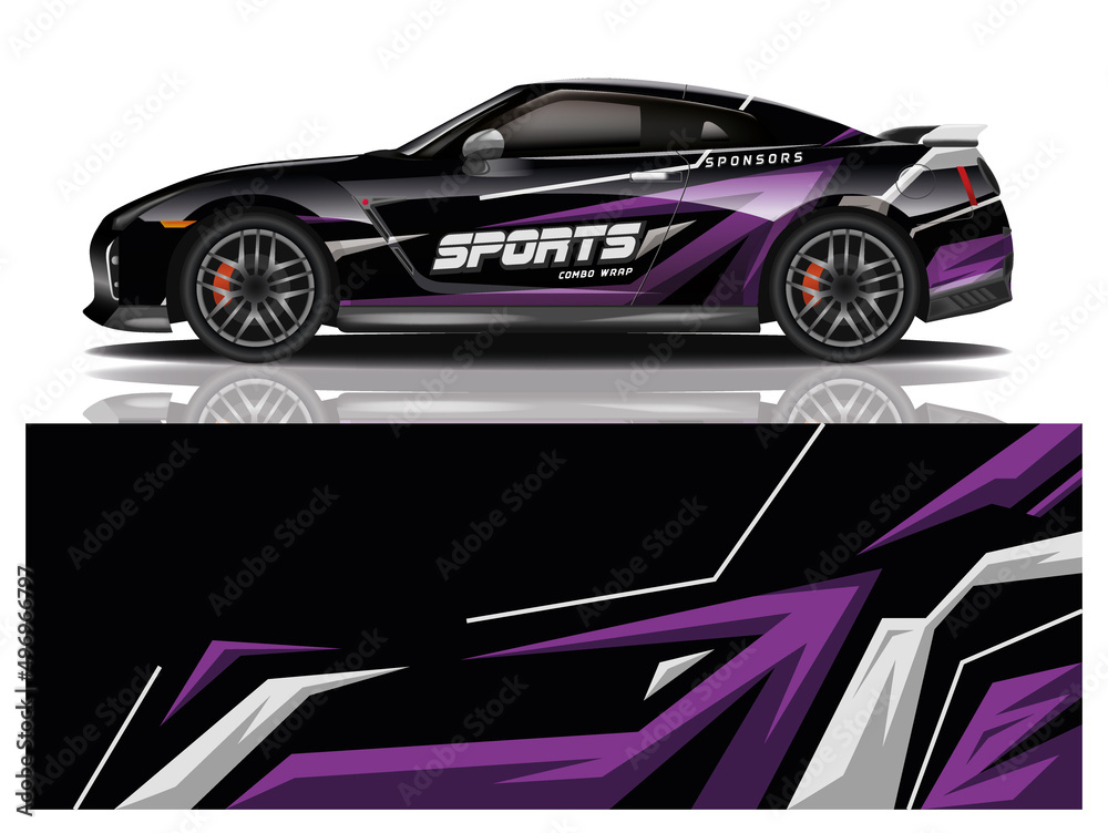 Fototapeta premium wrap car design template
