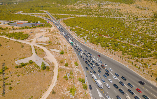 Dugopolje near Split traffic waiting at toll booths photo