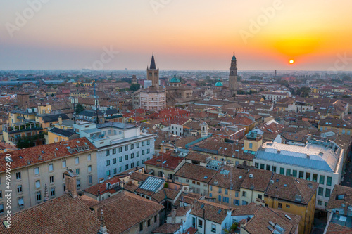 Aerial view of Italian town Parma