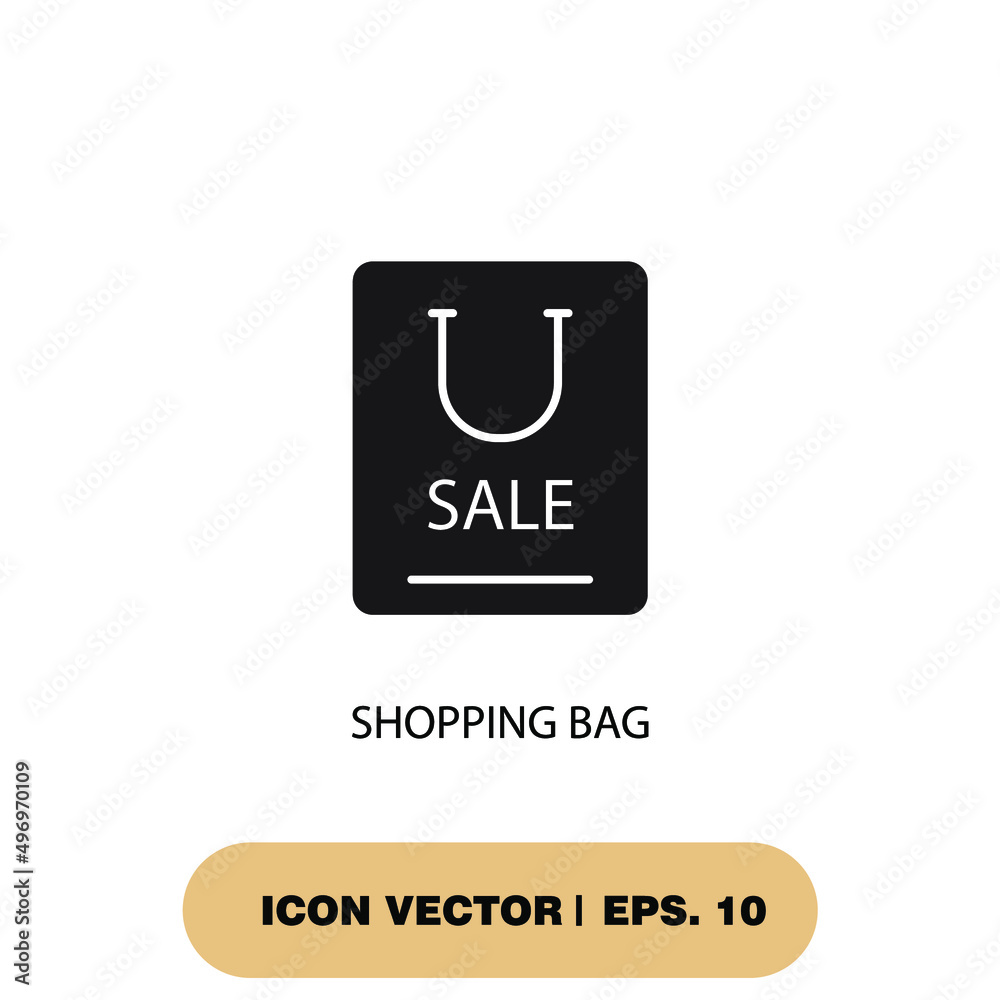 shopping bag icons  symbol vector elements for infographic web