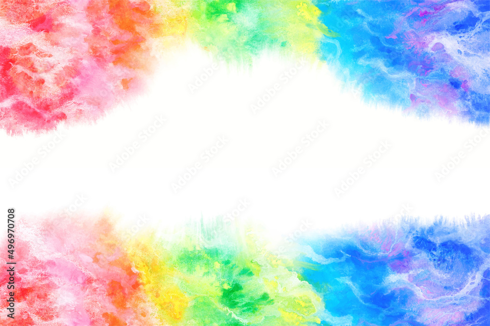 空 雲 虹 水彩 ベクター 背景