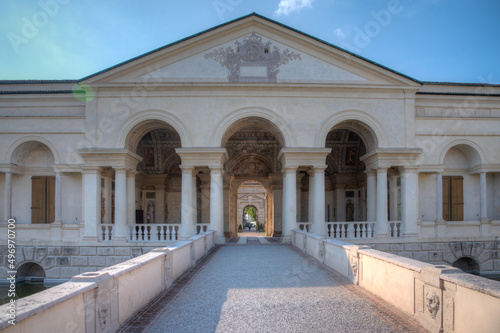 Inner courtyard of Palazzo Te in Italian town Mantua