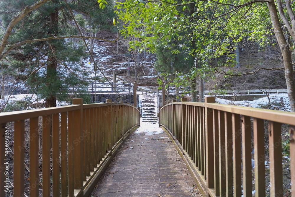 風情のある田舎の木製の橋