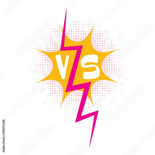 Comic book themed versus logo