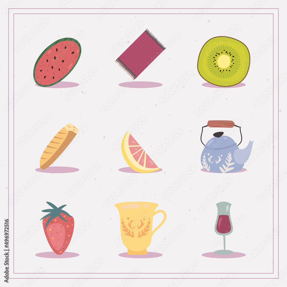 nine picnic items nine picnic items