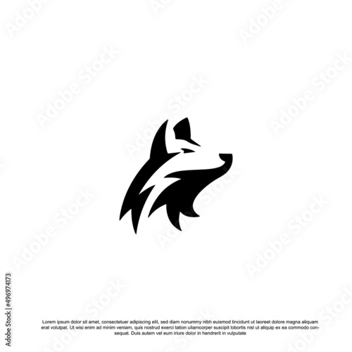 Vintage Wolf Logo Design Vector