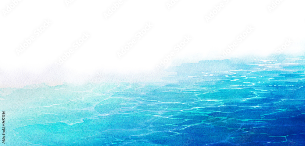 海の風景イラスト 水面と波 Stock Illustration Adobe Stock