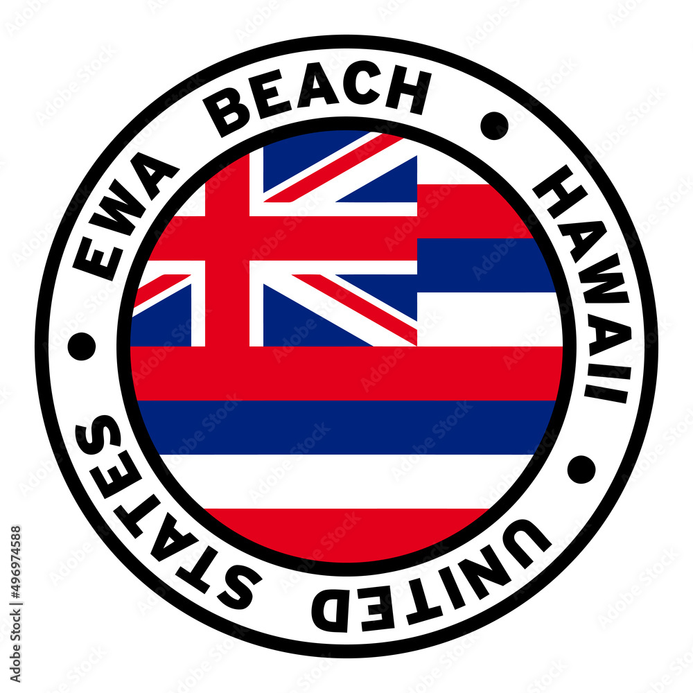Round Ewa Beach Hawaii United States Flag Clipart Round Ewa Beach Hawaii United States Flag Clipart