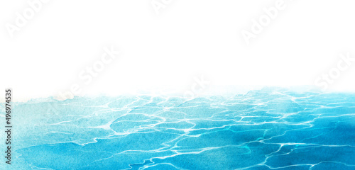 海の風景イラスト 水面と波