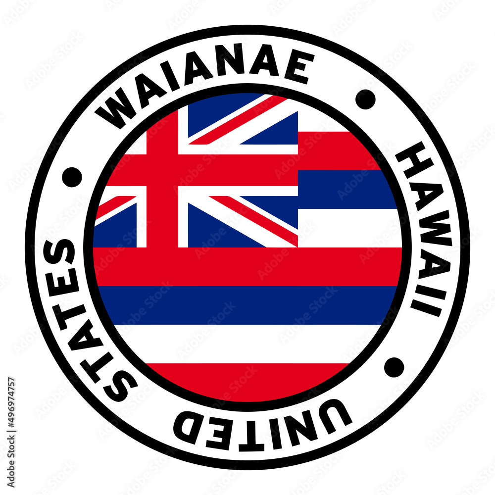 Round Waianae Hawaii United States Flag Clipart Round Waianae Hawaii United States Flag Clipart