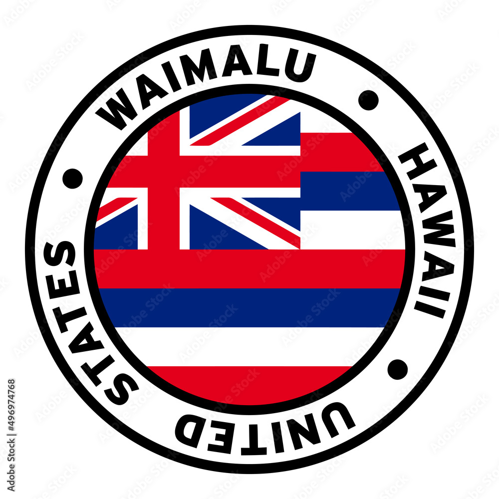 Round Waimalu Hawaii United States Flag Clipart Round Waimalu Hawaii United States Flag Clipart