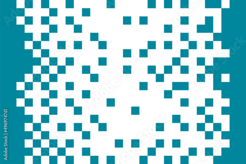 blue pixel background on halftone. Abstract geometric pattern. Mosaic technology background. Vector illustration. stock image.