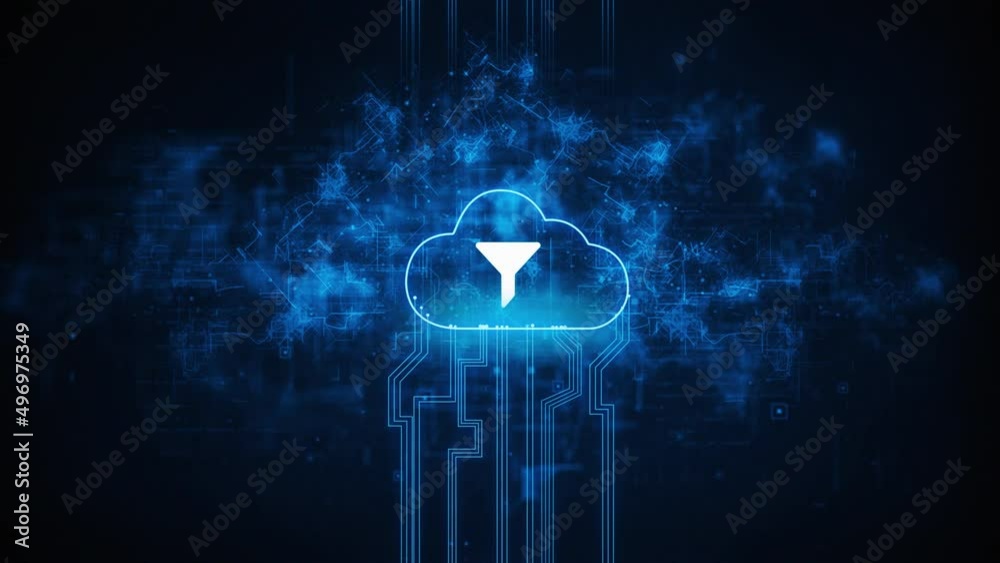 Cloud, Digital Cloud Computing, Cyber Security, Digital Data Network Protection, Future Technology Digital Data Network, Filter