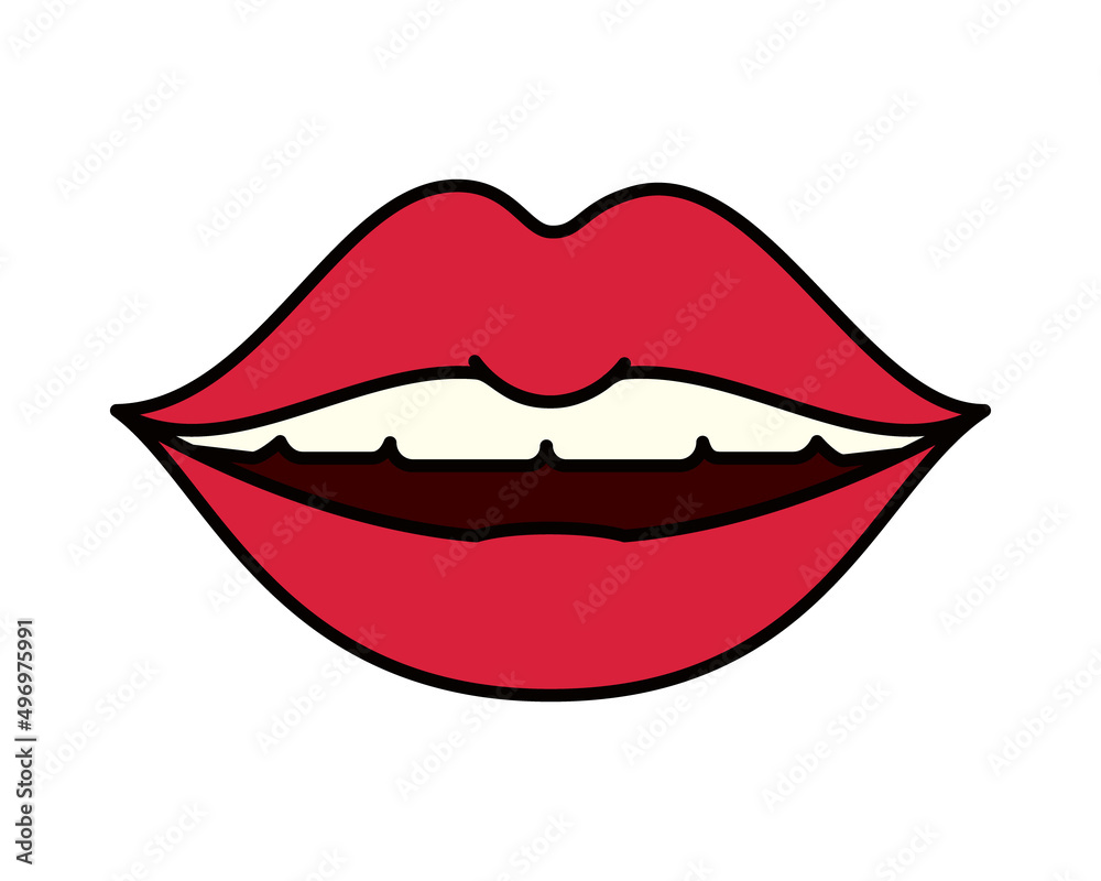red lips and teeth red lips and teeth