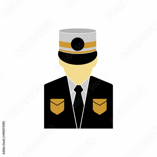 machinist icon, machinist vector sign symbol of profession flat design