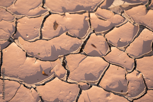 Dry and cracked ground texture.A lifeless land, craquelure