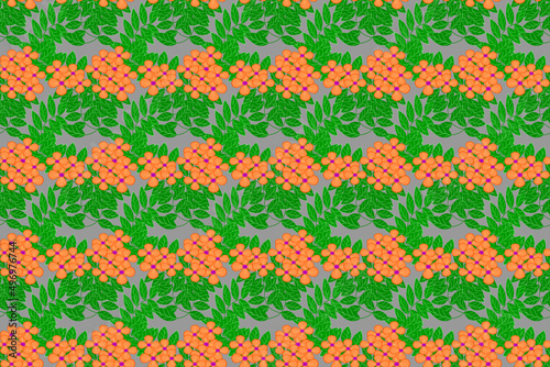 seamless floral and leaf pattern