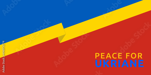  Peace poster for Ukraine with world map for stop the war.