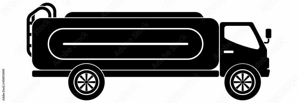 tank truck car icon, tank truck car vector sign symbol of transportations