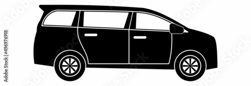 mini bus car icon, mini bus car vector sign symbol of transportations