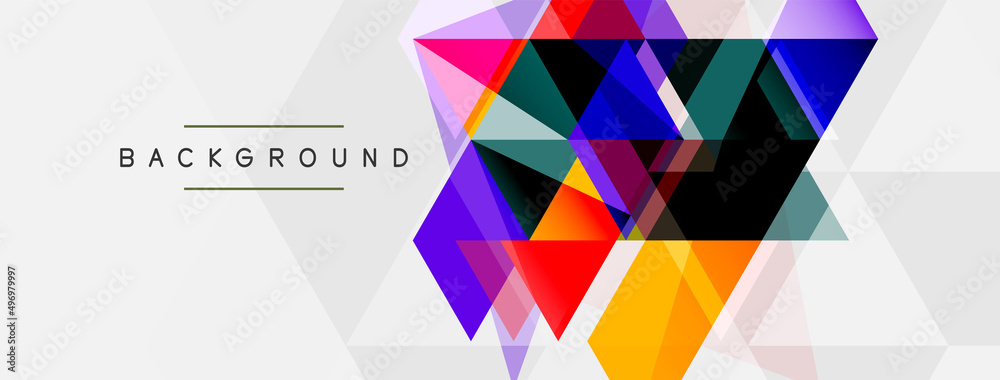 Mosaic triangles geometric background. Techno or business concept, pattern for wallpaper, banner, background, landing page Mosaic triangles geometric background. Techno or business concept, pattern for wallpaper, banner, background, landing page