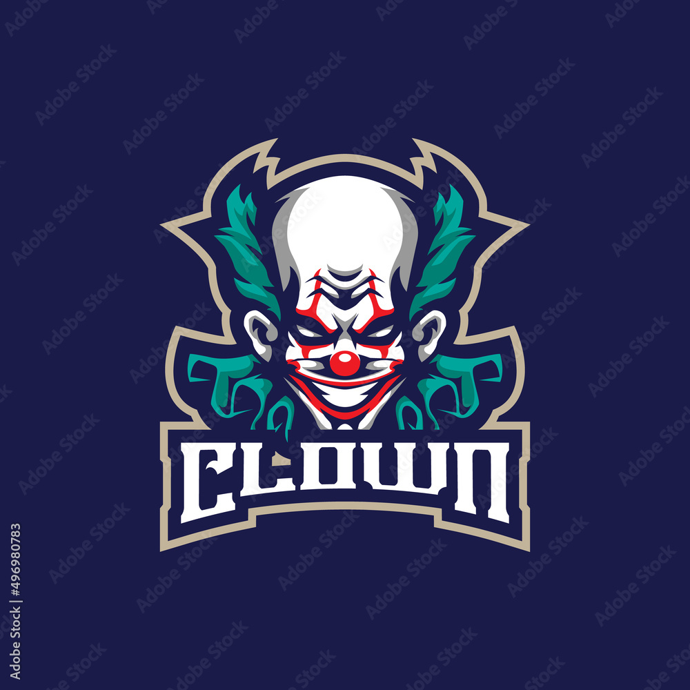 Clown mascot logo design vector with modern illustration concept style for badge, emblem and t shirt printing. Head clown illustration for sport and esport team. Clown mascot logo design vector with modern illustration concept style for badge, emblem and t shirt printing. Head clown illustration for sport and esport team.