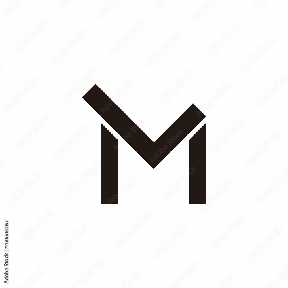 letters ml simple linked line geometric logo vector letters ml simple linked line geometric logo vector