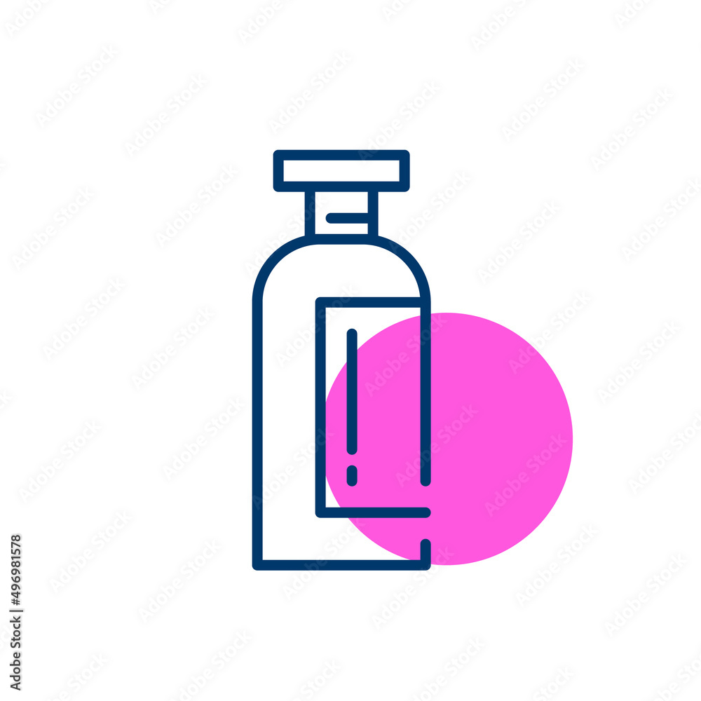 Body lotion or shampoo. Pixel perfect, editable stroke icon Body lotion or shampoo. Pixel perfect, editable stroke icon