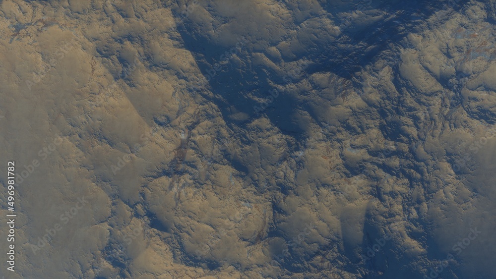 Fototapeta premium abstract aerial view, abstract cosmic texture, top view of alien planet, texture of the exo planet, abstract texture 3d render