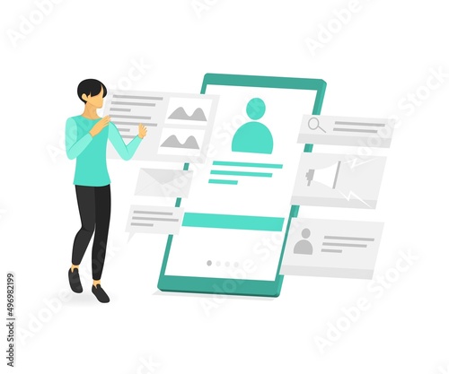 Presenting flat style smartphone app