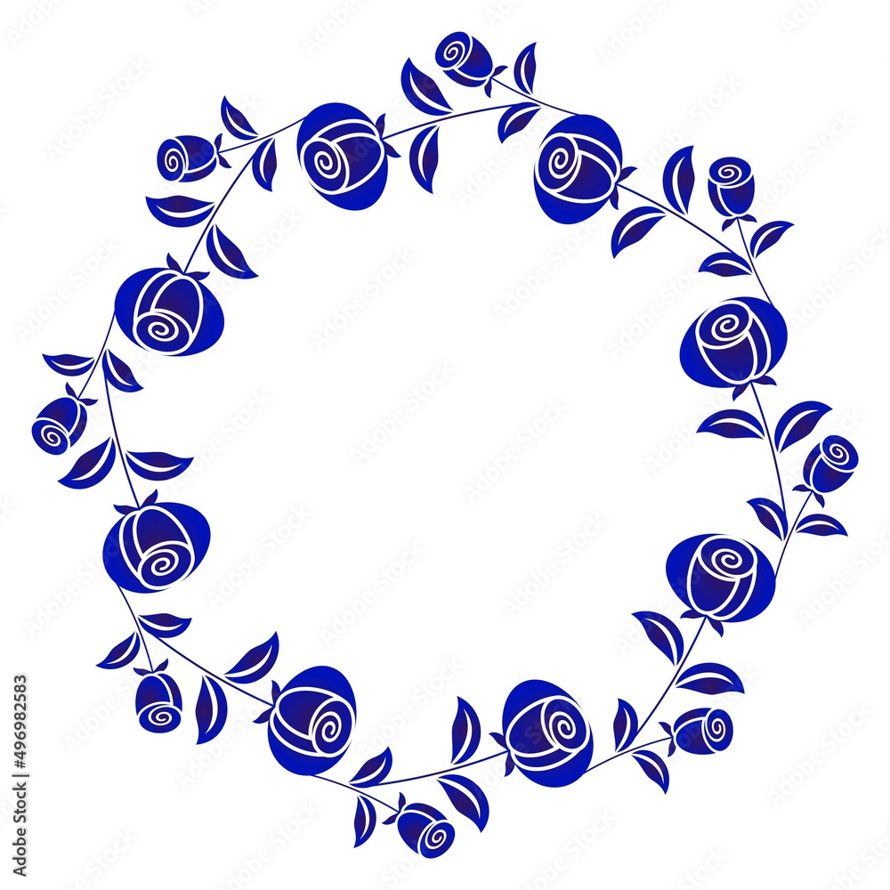 Obraz premium Floral round element