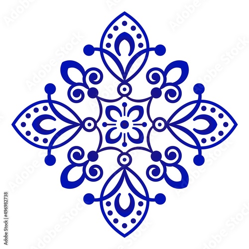 porcelain flower ornament