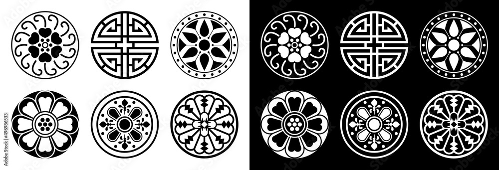 Korean traditional muntin pattern at the palace.