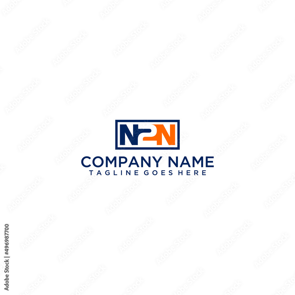 N2N letter initial logo design N2N letter initial logo design