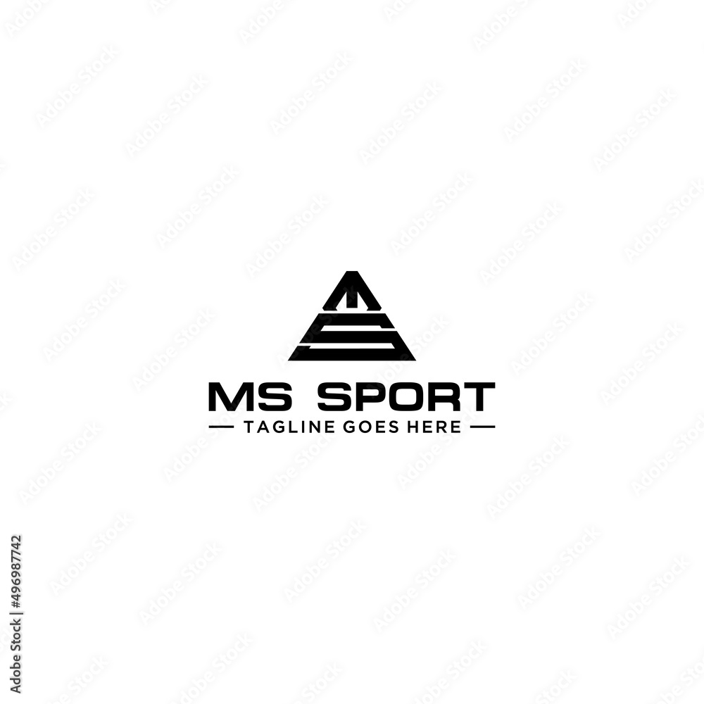 Creative modern elegant trendy unique artistic black and white color MS SM M S letter initial logo design Creative modern elegant trendy unique artistic black and white color MS SM M S letter initial logo design