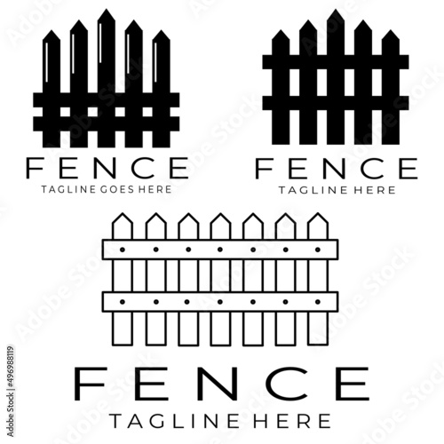 set of fence logo vector illustration design 