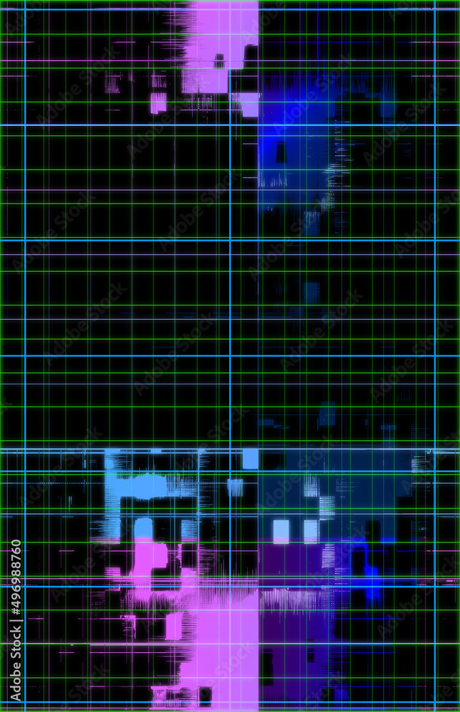 Fototapeta premium Abstract glitch art background image.