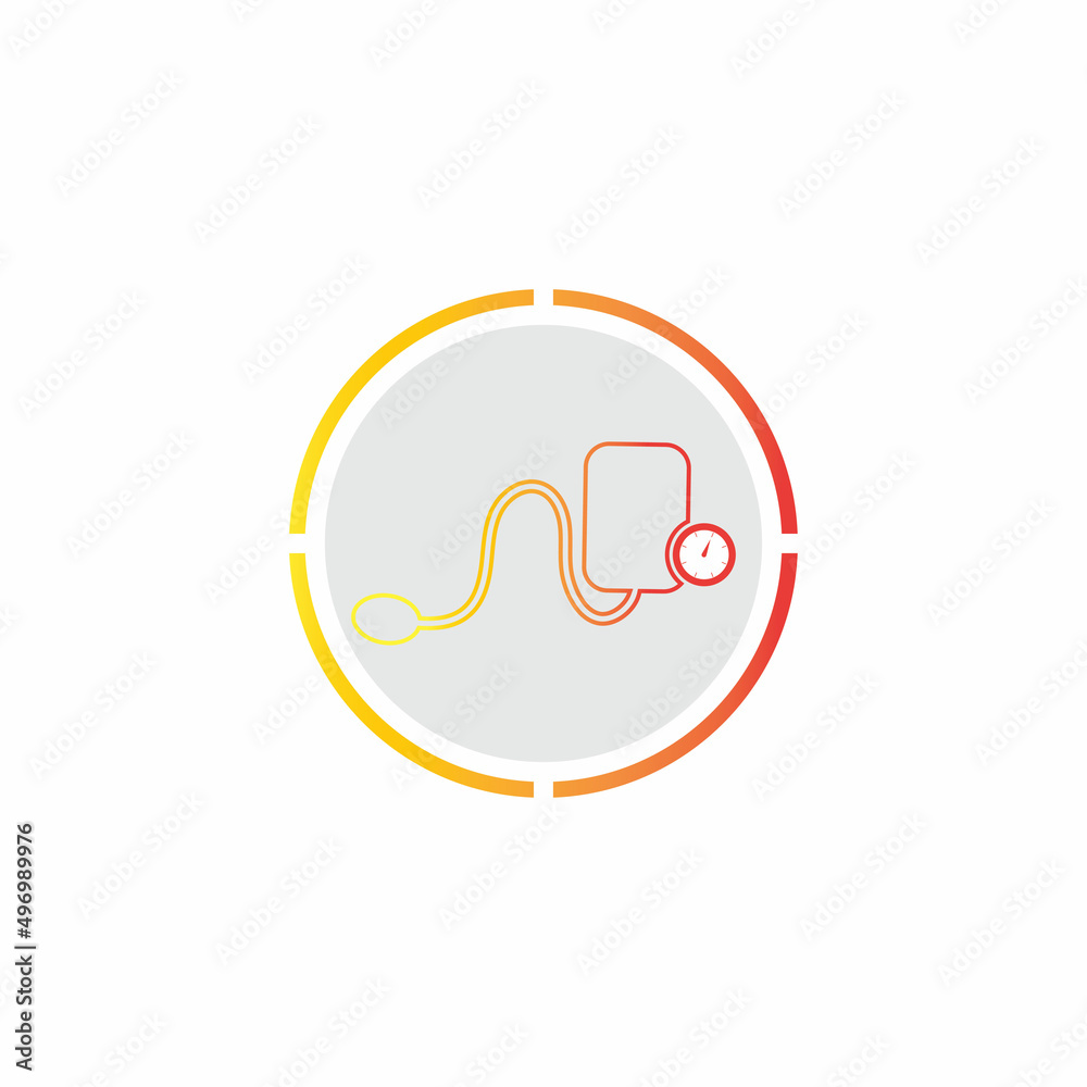 Medical mechanical tonometer icon vector Medical mechanical tonometer icon vector