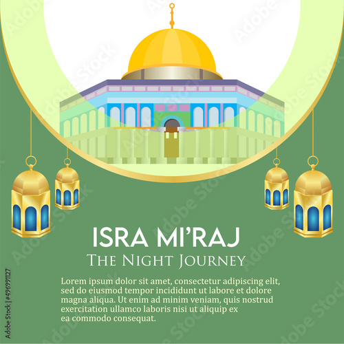 isra mi'raj design background