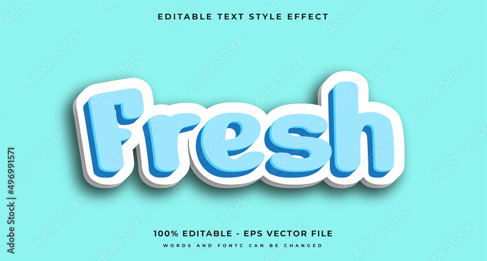 Editable Text Effect, fresh Text Style