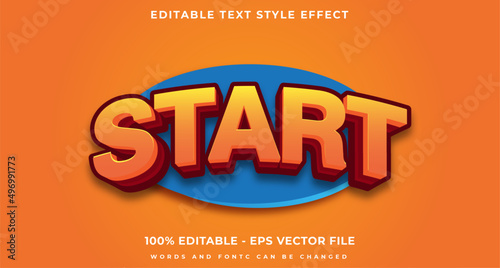 Editable Text Effect, Start Text Style