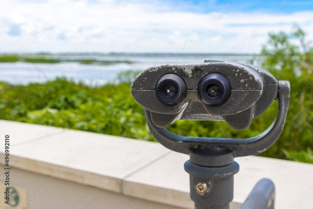 Binoculars at a state park