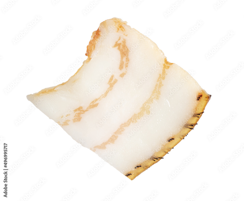 Pieces of salted pork fat isolated on white background. Pieces of salted pork fat isolated on white background.