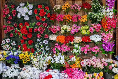 Various colorful flower in florist's shop