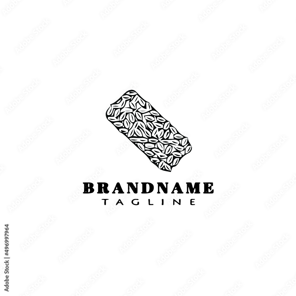 granola bar logo icon cartoon design template vector illustration