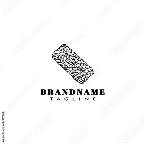 Obraz na płótnie granola bar logo icon cartoon design template vector illustration w salonie