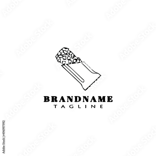 granola bar logo icon cartoon design template vector illustration
